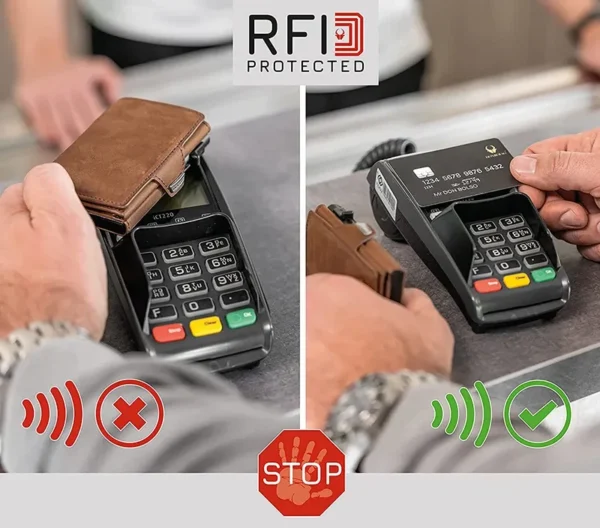 rfid protected wallet leather for men