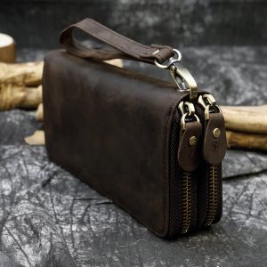 unisex leather wallet purse
