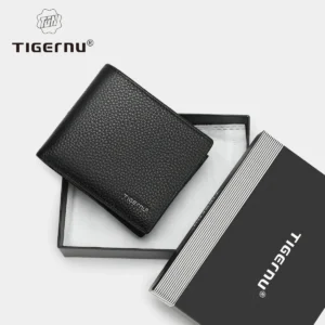 leather wallet with premium gift box packaging