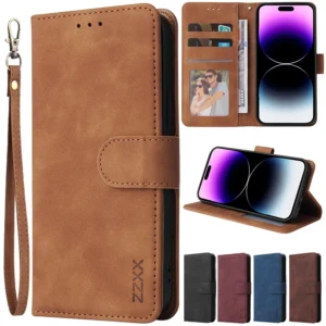 leather iphone wallet case stand card holder